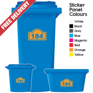 Wheelie Bin Sticker Numbers Arch Style (Pack Of 6)